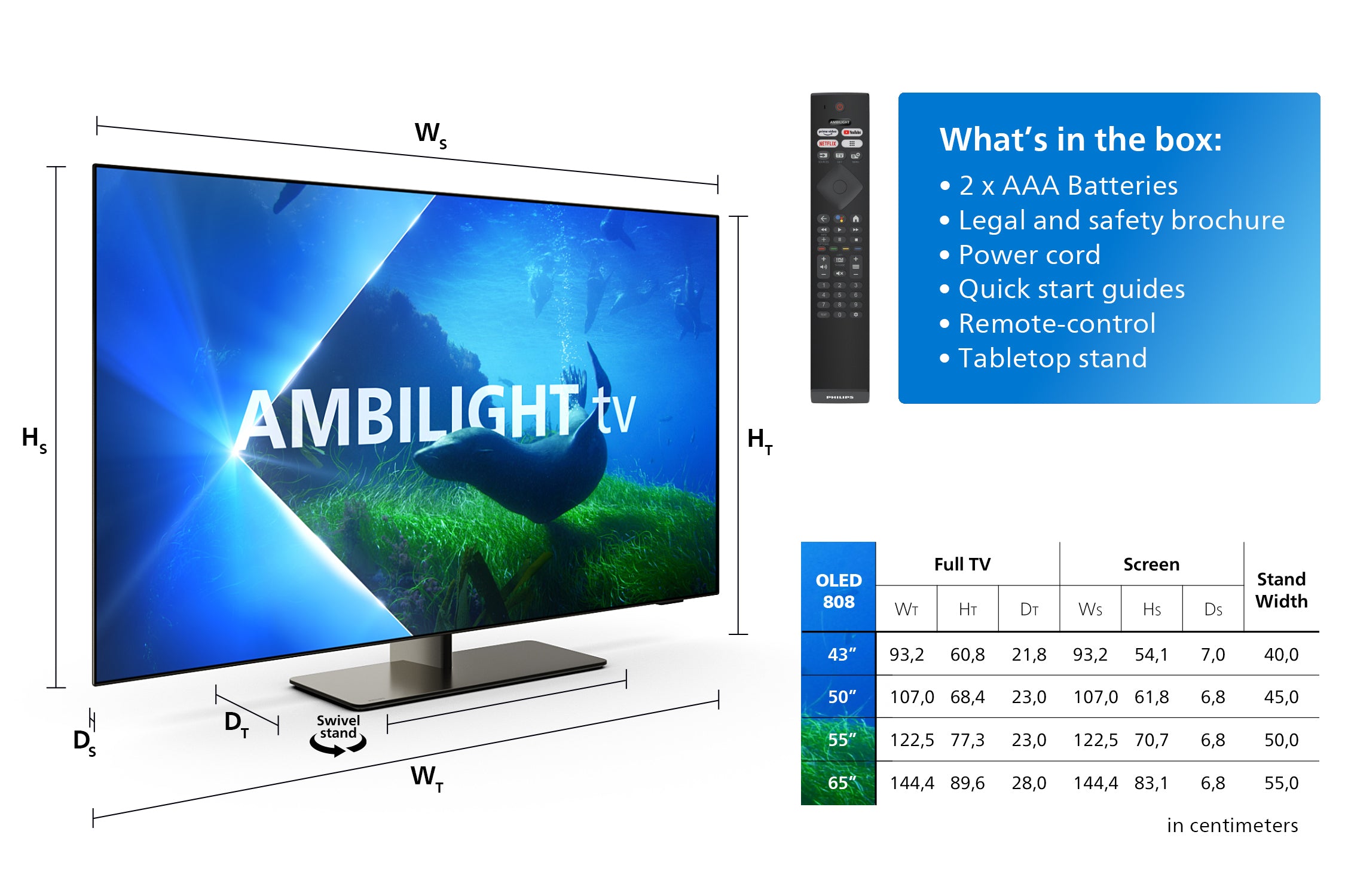 Philips OLED 48OLED808 4K Ambilight-TV