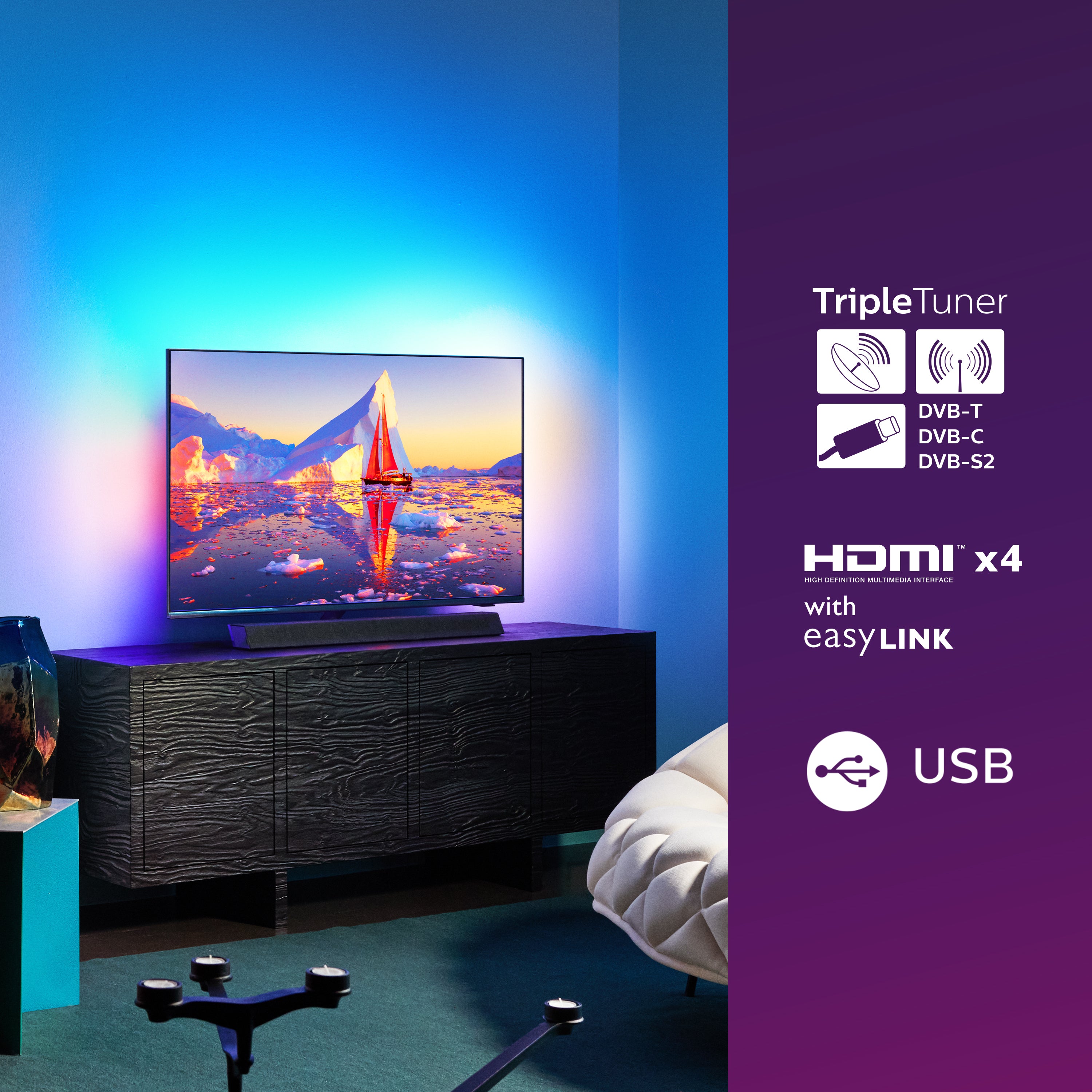 Philips 55PUS9435/12 tv 139,7 cm (55") 4K Ultra HD Smart TV Wifi Zwart