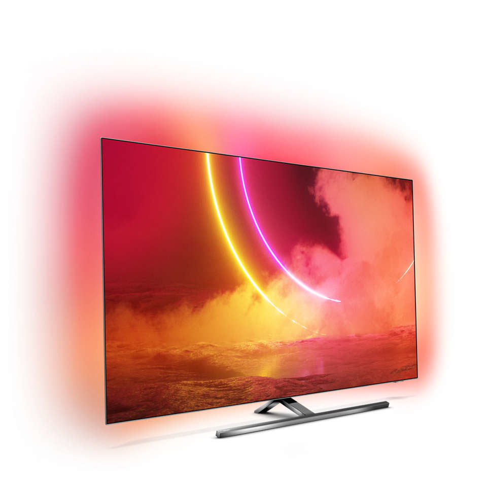 Philips 55OLED855/12 tv 139,7 cm (55") 4K Ultra HD Smart TV Wifi Zwart, Zilver