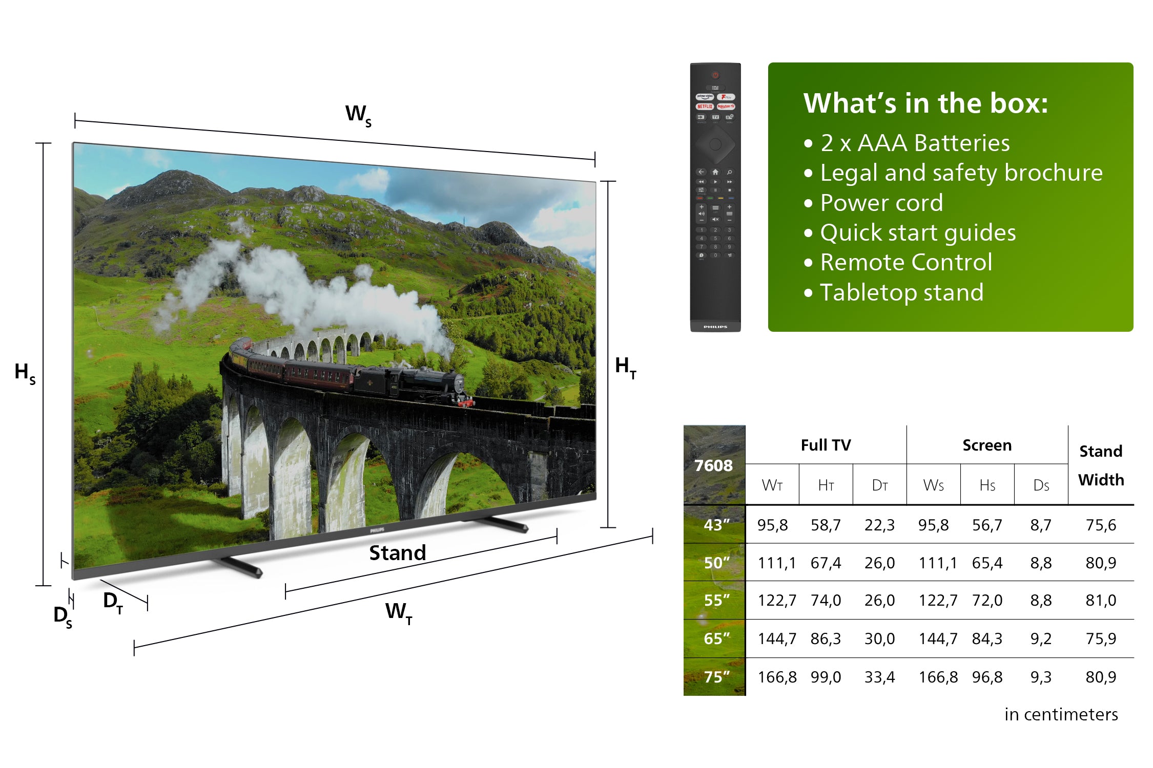 Philips 7600 series LED 50PUS7608 4K TV