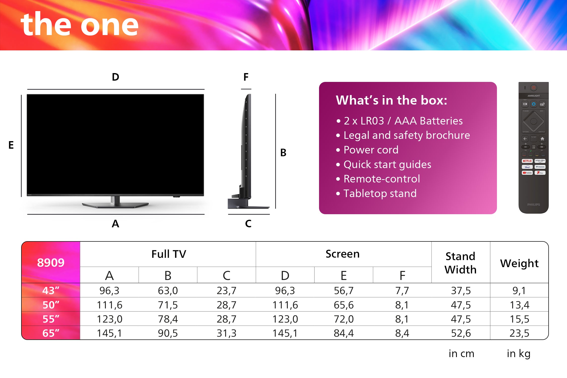 Philips The One 55PUS8909/12 139,7 cm (55") 4K Ultra HD Smart TV Wifi Grijs